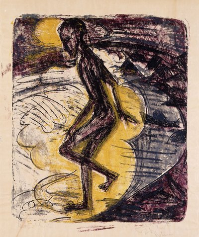 Hombre emergiendo del mar de Ernst Ludwig Kirchner