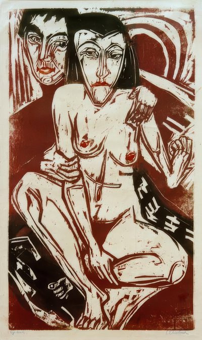 Melancolía (Autorretrato con Erna) de Ernst Ludwig Kirchner