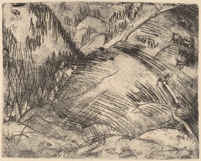 Pendiente de Montaña con Cabras de Ernst Ludwig Kirchner