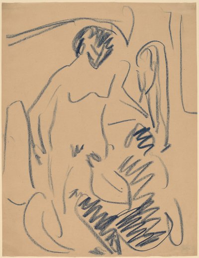 Desnudo en la Playa de Ernst Ludwig Kirchner