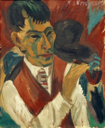 Otto Mueller con pipa de Ernst Ludwig Kirchner
