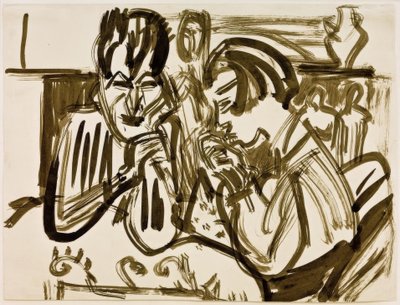 Pareja en la mesa de Ernst Ludwig Kirchner