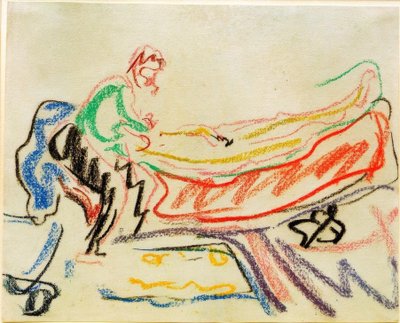 Pareja en el canapé (Erich Heckel y modelo) de Ernst Ludwig Kirchner