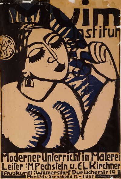 Póster Instituto Muim; Plakat Muim Institut, 1911 de Ernst Ludwig Kirchner