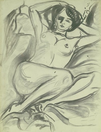 Desnudo reclinado (Isabella), 1906 de Ernst Ludwig Kirchner