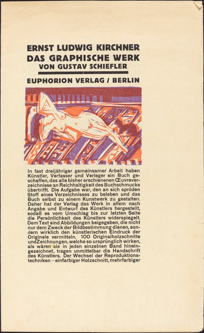 Desnudo reclinado con gato de Ernst Ludwig Kirchner