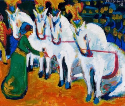 Acto de doma de caballo. 1908-09 de Ernst Ludwig Kirchner