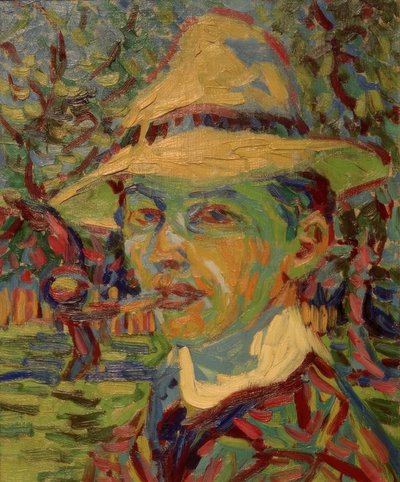 Autorretrato con pipa de Ernst Ludwig Kirchner