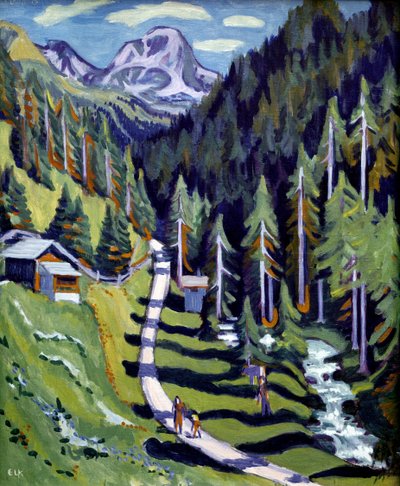 Valle de Sertig. 1937. (óleo sobre lienzo) de Ernst Ludwig Kirchner