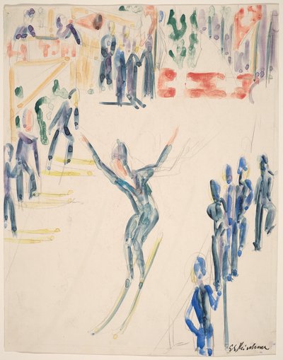 Saltador de esquí de Ernst Ludwig Kirchner