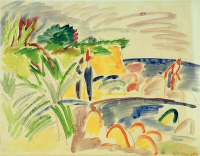 Escena de playa en Fehmarn de Ernst Ludwig Kirchner