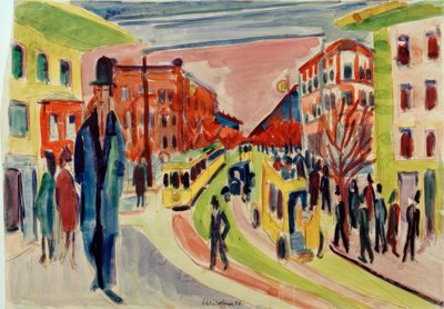 Escena callejera de Ernst Ludwig Kirchner