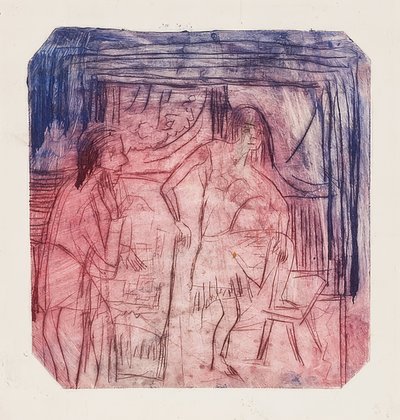 Escena en la habitación. 1921 de Ernst Ludwig Kirchner