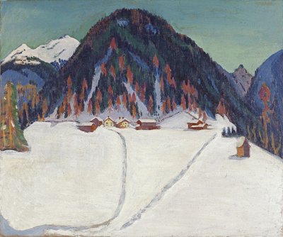 El Junkerboden bajo la nieve, ca. 1936-1938 de Ernst Ludwig Kirchner