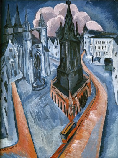 La Torre Roja en Halle de Ernst Ludwig Kirchner