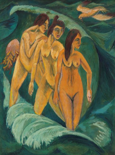 Tres bañistas, 1913 de Ernst Ludwig Kirchner