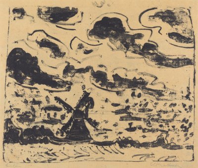 Molino de Viento cerca de Burg en Fehmarn de Ernst Ludwig Kirchner