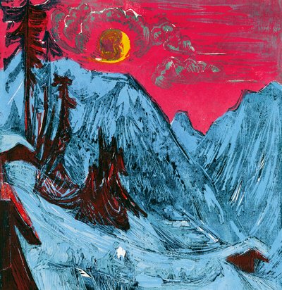 Noche de invierno a la luz de la luna de Ernst Ludwig Kirchner