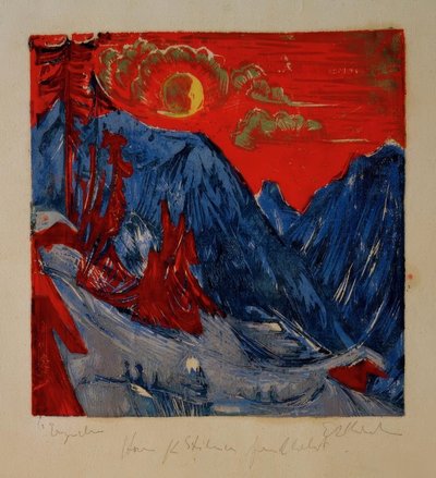 Noche de luna de invierno de Ernst Ludwig Kirchner