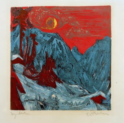 Noche de luna de invierno de Ernst Ludwig Kirchner