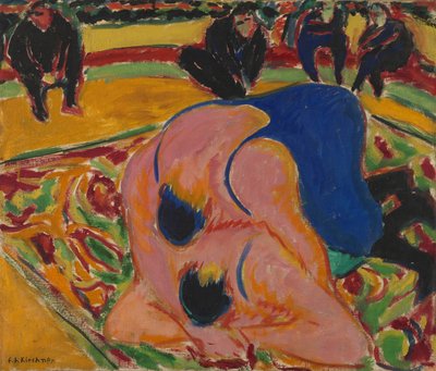 Wrestlers in a Circus de Ernst Ludwig Kirchner