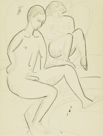 Joven pareja en el baño de Ernst Ludwig Kirchner
