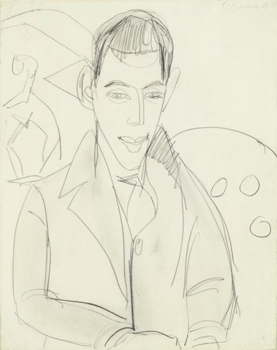 Joven poeta (Simon Guttmann), 1911 de Ernst Ludwig Kirchner