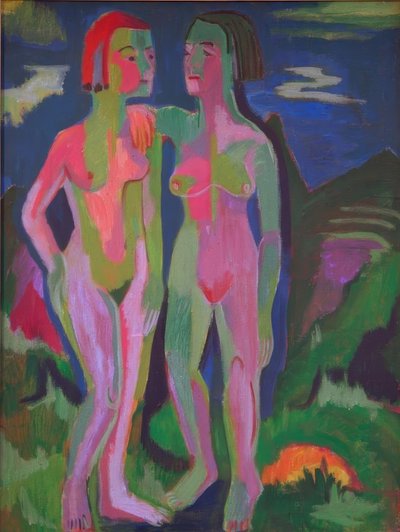 Dos desnudos femeninos en el paisaje de Ernst Ludwig Kirchner