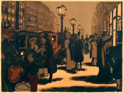 Escena callejera en París de Ernst Matthes