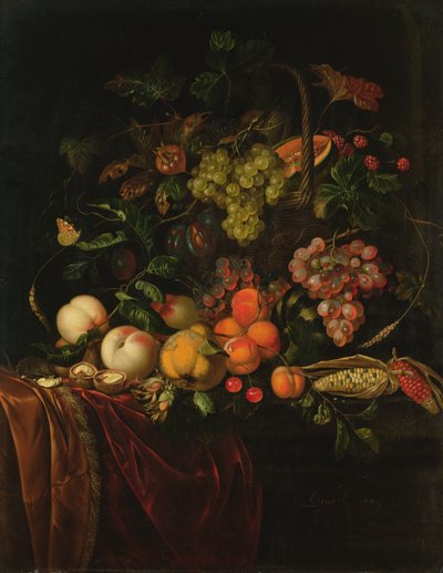 Naturaleza muerta con frutas de Ernst Stuven