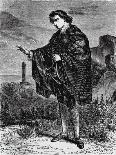 Ilustración de Entail, novela de Ernst Theodor Amadeus Hoffmann (1776-1822), grabado de Ernst Theodor Amadeus Hoffmann