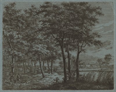 Paisaje con un campesino llevando leña, c. 1800 de Ernst Willem Jan Bagelaar