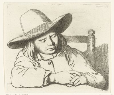 Niño durmiendo con sombrero de Ernst Willem Jan Bagelaar