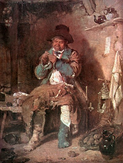 Inconvenientes de una sola vida (litografía en color) de Erskine Nicol