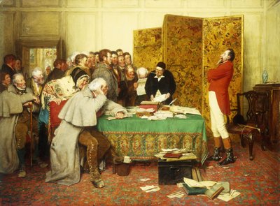 Entrevistando a su miembro - Arrendamiento rechazado, 1879 de Erskine Nicol