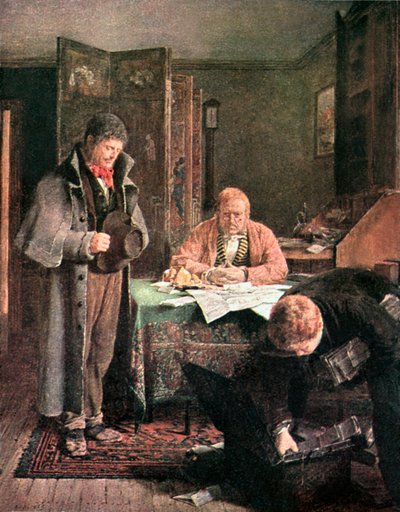 El contrato de arrendamiento denegado (litografía en color) de Erskine Nicol