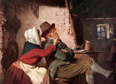 "¿Haría pucheros con su mujer" (litografía en color) de Erskine Nicol
