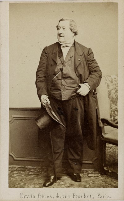 Retrato del compositor Gioachino Antonio Rossini de Erwin Hanfstaengl