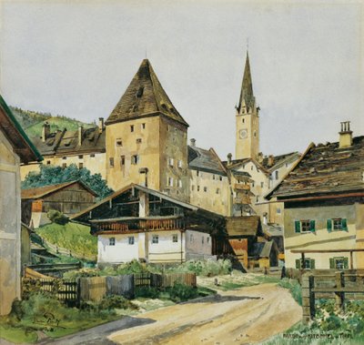 Ciudad y torre de atención en Kitzbühel de Erwin Pendl