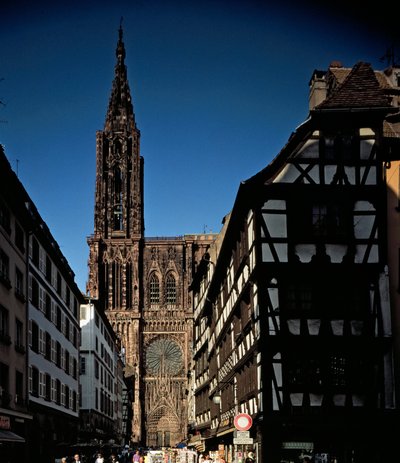 Arte gótico: vista de uno de los portales de la Catedral de Notre Dame de Estrasburgo, construida en el siglo XIII por Erwin von Steinbach. (Bajo Rin) de Erwin von Steinbach