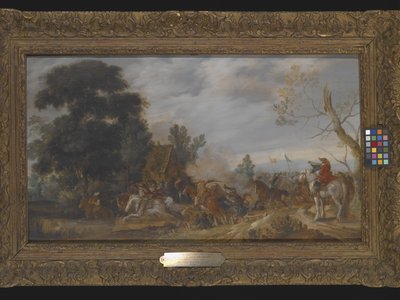 La Escaramuza (óleo sobre madera) de Esaias I van de Velde