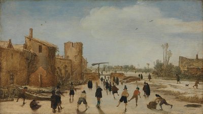 Diversión sobre el hielo en el foso de Esaias van de Velde