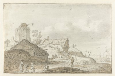 Pueblo costero de Esaias van de Velde
