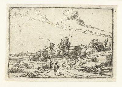 Camino a lo largo de una granja Pequeños paisajes (título de serie) de Esaias van de Velde