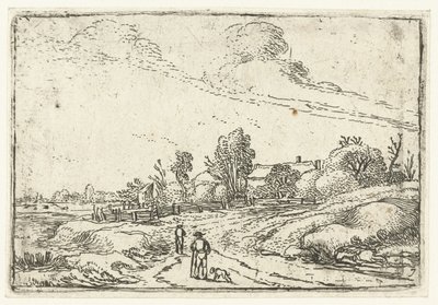 Camino a lo largo de una granja Pequeños paisajes (título de serie) de Esaias van de Velde