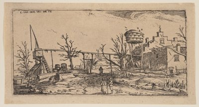 Paisaje con una cervecería, de Paisajes de Esaias van den Velde I
