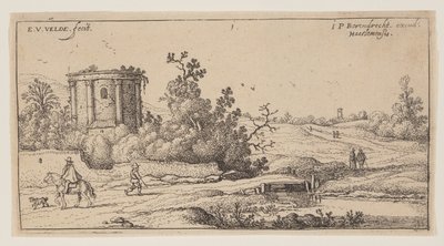 Ruinas de un templo romano, de Paisajes de Esaias van den Velde I
