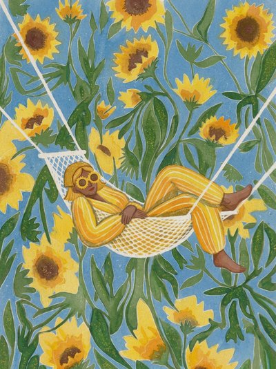 Relajarse entre girasoles de Essa Van Reis
