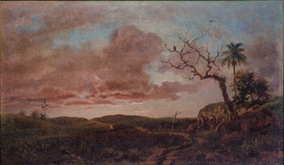 La cruz en el camino (óleo sobre lienzo) de Esteban Chartrand