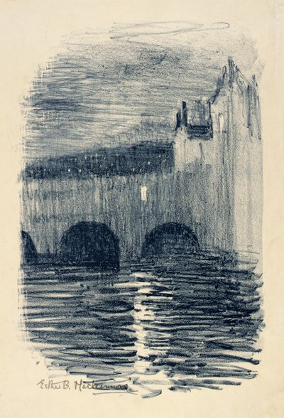 Puente Pulteney, Bath--Crepúsculo de Esther Blaikie MacKinnon